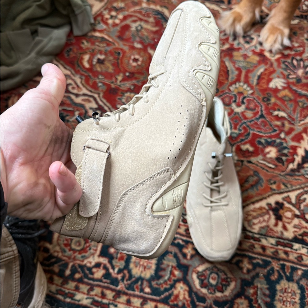 Men's Beige Suede Sneakers